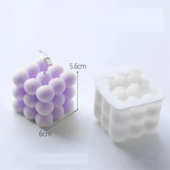 Bubble Cube Candle Mold Candle Necklaces