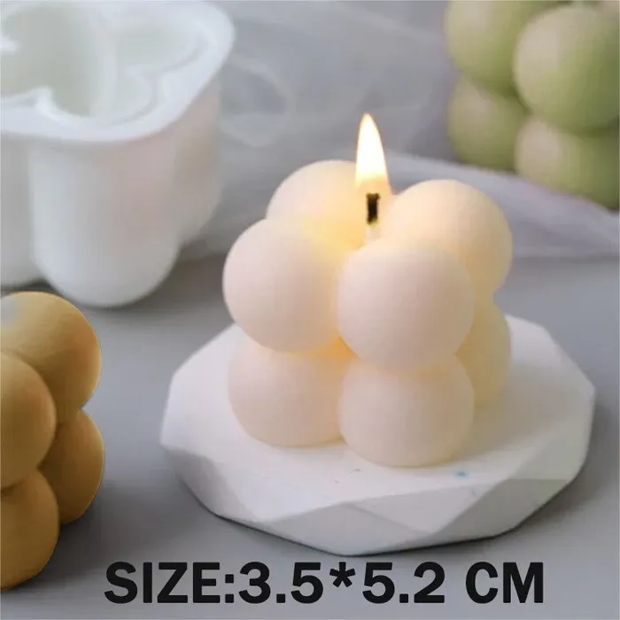 Bubble Cube Candle Mold Candle Necklaces