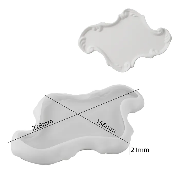 Earrings Vintage Tray Shaped Silicone Mold for Jesmonite Art Resinarthub