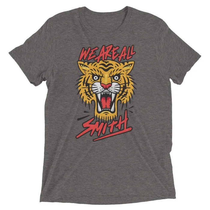 Earrings WE ARE ALL SMITH Mens Jewelry Clothing We Are All Smith Tiger Gray Short sleeve tshirt