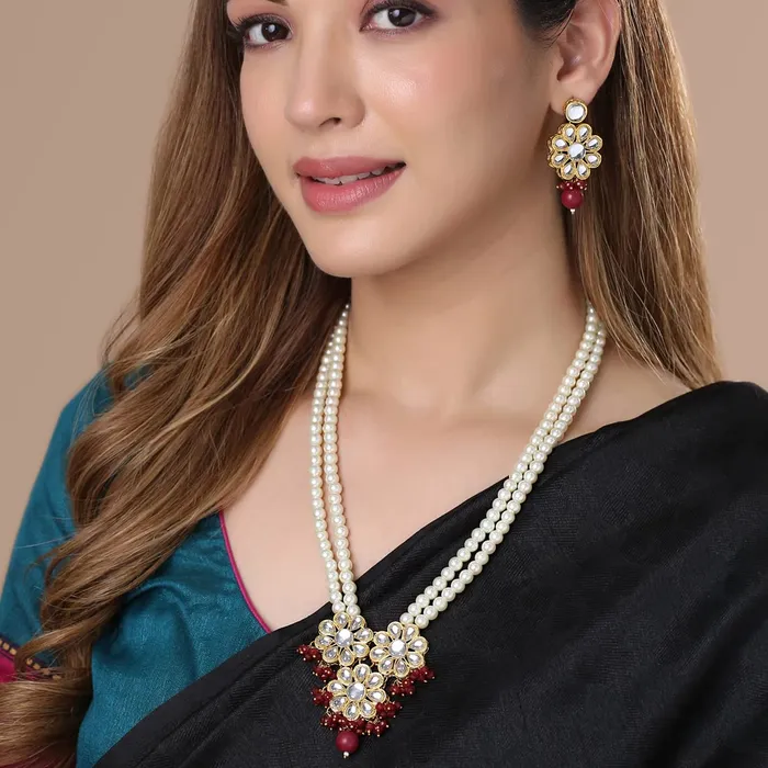 Earrings Yellow Chimes Yellow Chimes Jewellery Set for Women and Girls Pearl Necklace Set for Women Gold Plated Pearls Beaded Jewellery Set Birthday Gift for girls and women Anniversary Gift for Wife