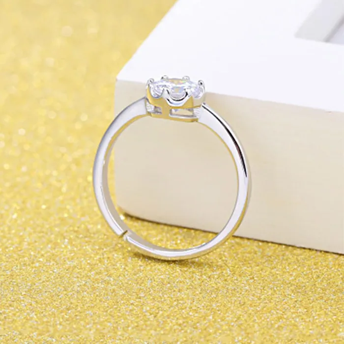 Earrings Yellow Chimes Yellow Chimes Rings for Women and Girls Crystal Ring 2Pcs Combo of Adjustable Crystal Rings Silver Toned Finger Ring for Women Birthday Gift For girls and women Anniversary Gift for Wife