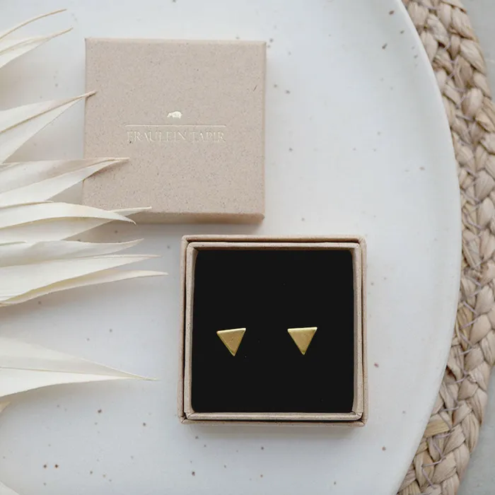 Frulein Tapir Earrings TRIANGLE Ohrstecker Frulein Tapir