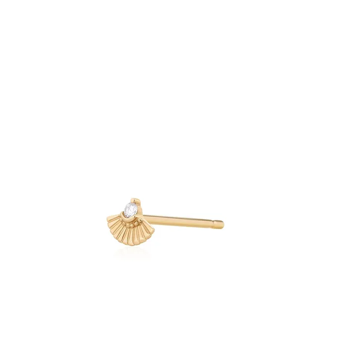 GLORIA Single Diamond Fan Stud AURELIE GI Earrings