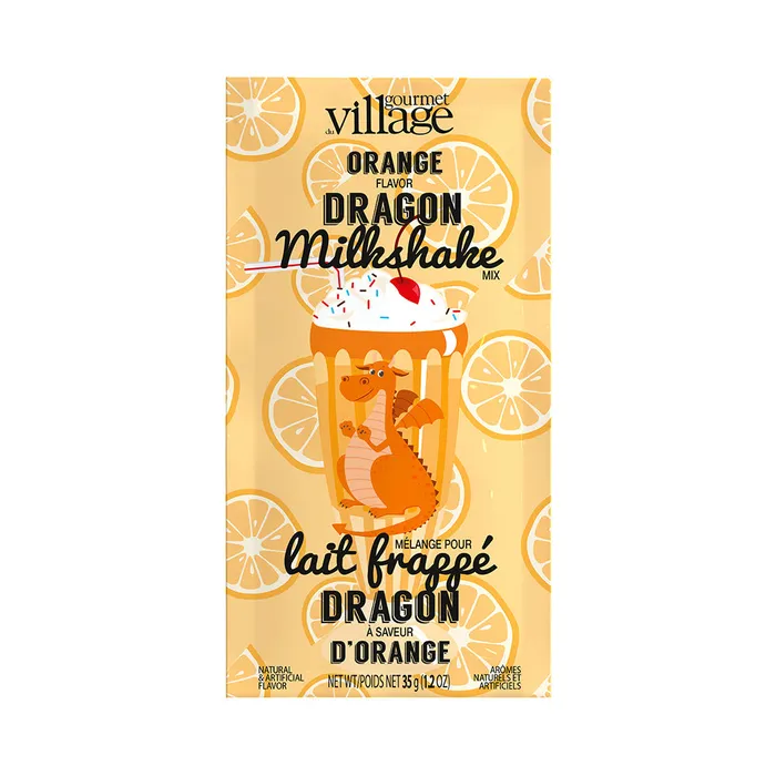 Gourmet du Village Mini Milkshake Dragon Orange Earrings
