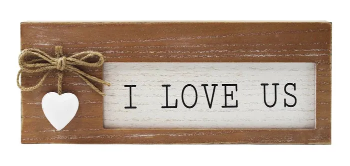 I LOVE US Sign Candlewick Gift Shop Earrings