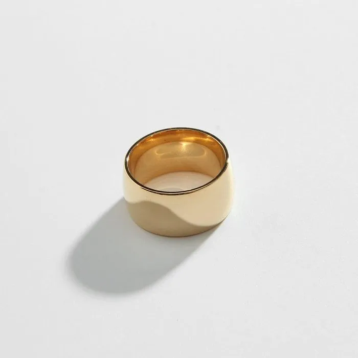 Rings Biella Vintage Large Gold Band