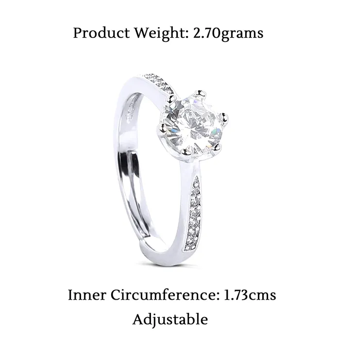 Rings Yellow Chimes Crystal Rings For Women A5 High Grade Crystal Ring For Women Rhodium Plated Finger Ring for Girls Birthday Gift For Girls Women Anniversary Gift for Wife Yellow Chimes