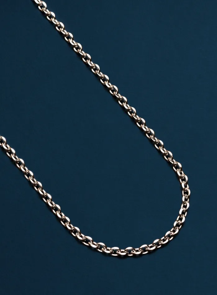 Waterproof Rounded 4mm Cable Stainless Steel Chain Necklace WE ARE ALL SMITH Necklaces