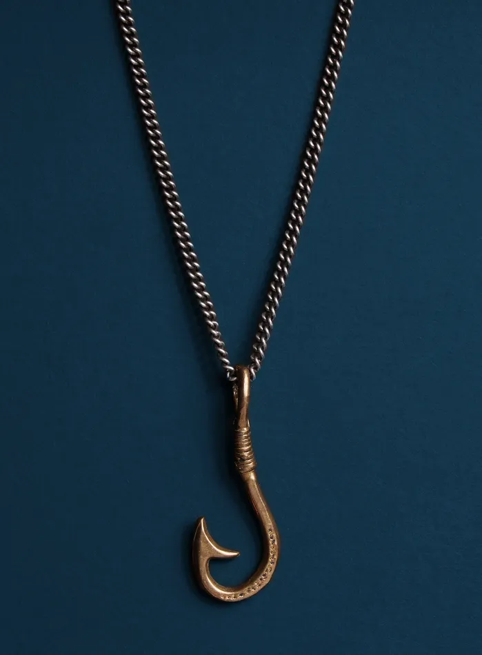 We Are All Smith Necklaces Bronze Hook Necklace for Men