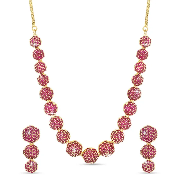 Yellow Chimes Classic Style ADAmerican Diamond Studded 18K Gold Plated Handcrafted Circle Necklace Set Jewellery Set for Women Girls Yellow Chimes Bracelets Yellow Chimes Classic Style ADAmerican Diamond Studded 18K Gold Plated Handcrafted Circle Necklace Set Jewellery Set for Women Girls Yellow Chimes Bracelets