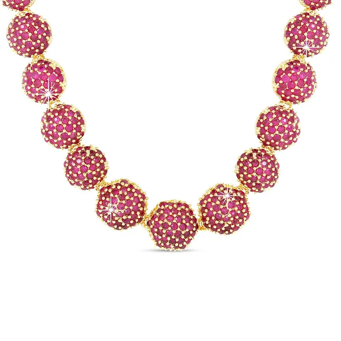 Yellow Chimes Classic Style ADAmerican Diamond Studded 18K Gold Plated Handcrafted Circle Necklace Set Jewellery Set for Women Girls Yellow Chimes Bracelets