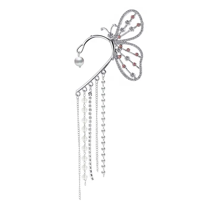 Yellow Chimes Earrings For Women Elegant Silver Toned Big Butterfly Crystal Studded With Chain Fringes Hanging Earcuffs For Women and Girls Yellow Chimes Earrings Yellow Chimes Earrings For Women Elegant Silver Toned Big Butterfly Crystal Studded With Chain Fringes Hanging Earcuffs For Women and Girls Yellow Chimes Earrings