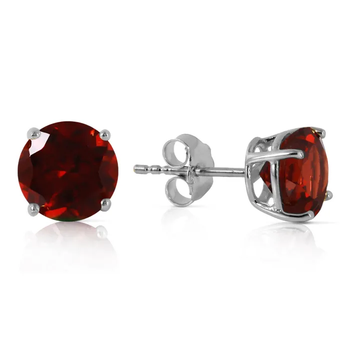 31 Carat 14K Solid White Gold Entre Nous Garnet Earrings MayaMila Earrings 31 Carat 14K Solid White Gold Entre Nous Garnet Earrings MayaMila Earrings