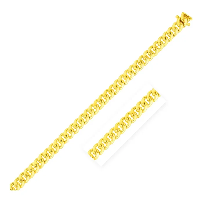 50mm 14k Yellow Gold Classic Miami Cuban Chain MayaMila Earrings
