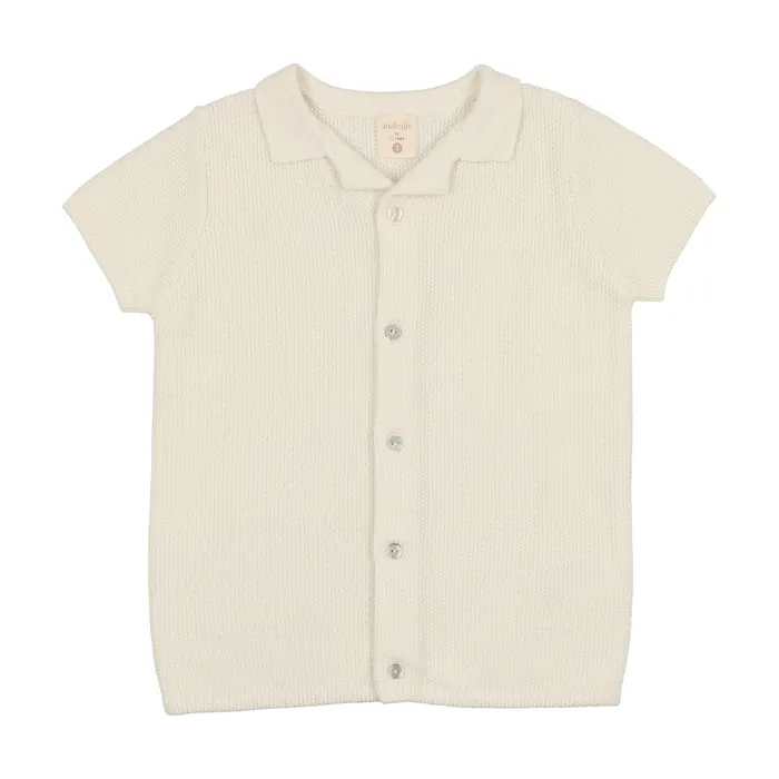 Analogie Earrings Analogie Knit Grandpa Shirt Cream