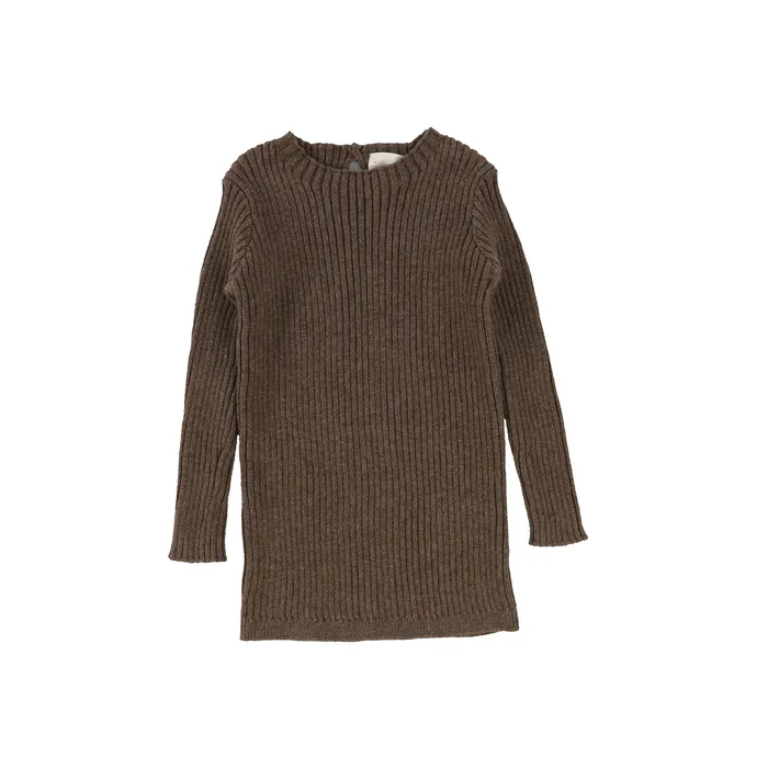 Analogie Earrings Analogie Long Sleeve Knit Sweater Dark Walnut AW20