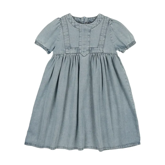 Analogie Earrings Analogie Stonewash Panel Dress Short Sleeve Stonewash