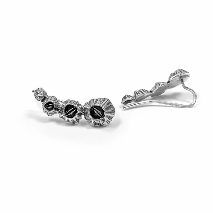 Andrew Xenos Earrings Barnacle Ear Climbers Sterling