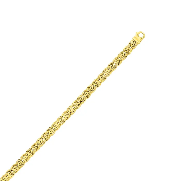 Bracelets 10k Yellow Gold Byzantine Design Chain Bracelet MayaMila