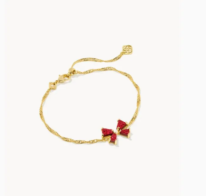 Bracelets Kendra ScottBlair Gold Bow Small Delicate Chain Bracelet in Bright Red Drusy 9608875420 KENDRA SCOTT Bracelets Kendra ScottBlair Gold Bow Small Delicate Chain Bracelet in Bright Red Drusy 9608875420 KENDRA SCOTT