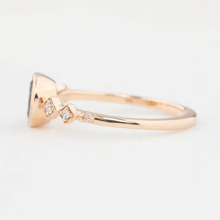 Celeste Ring 080ct Oval Blue Montana Sapphire 14k Rose Gold One of a kind Envero Jewelry Rings Celeste Ring 080ct Oval Blue Montana Sapphire 14k Rose Gold One of a kind Envero Jewelry Rings