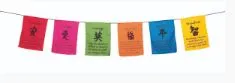 Cotton 6 Wishes Prayer Flag Benjamin International Earrings