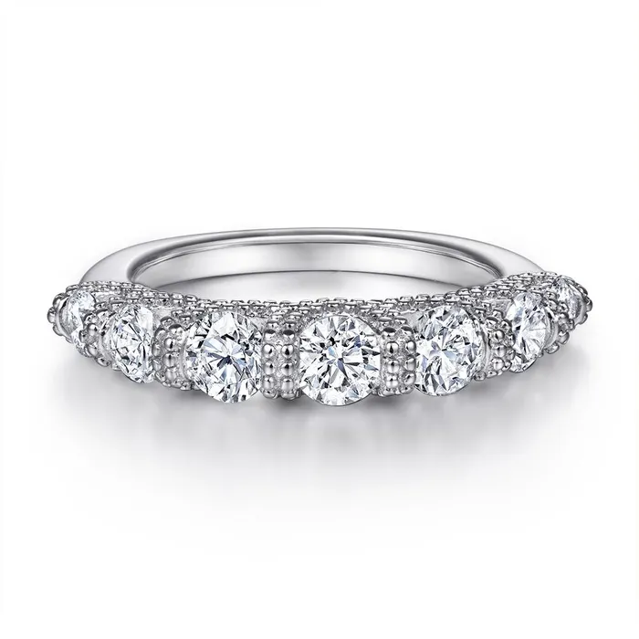 Crown Design Bridal Set in Sterling Silver Shineofidamond Rings Crown Design Bridal Set in Sterling Silver Shineofidamond Rings