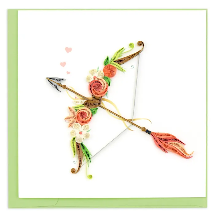 Cupids Arrow Quilling Card Quilling Card Earrings