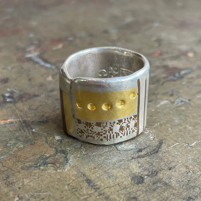 David Jones Mixed Metals Ring Rings