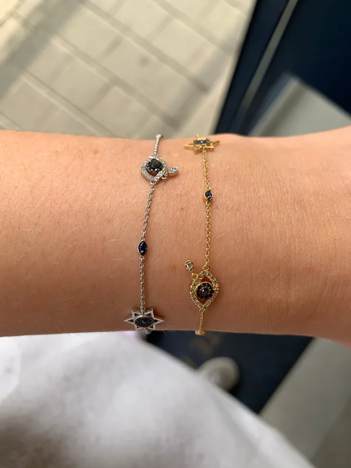 Diamonds and Sapphires Judaica Bracelet The Private Room Fine Jewelry Bracelets