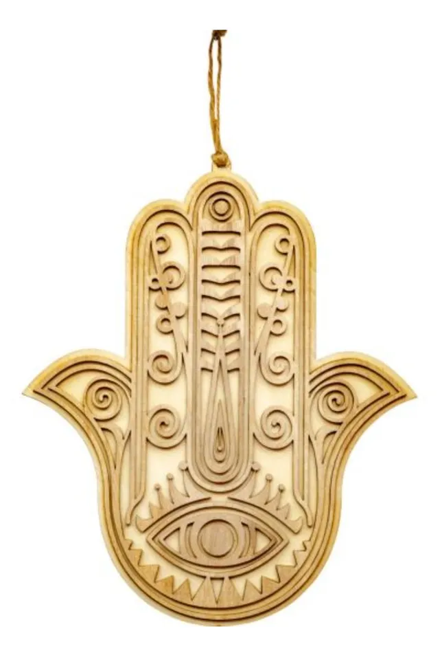 Earrings Fatima Hand Wood Wall Decor Kheops International