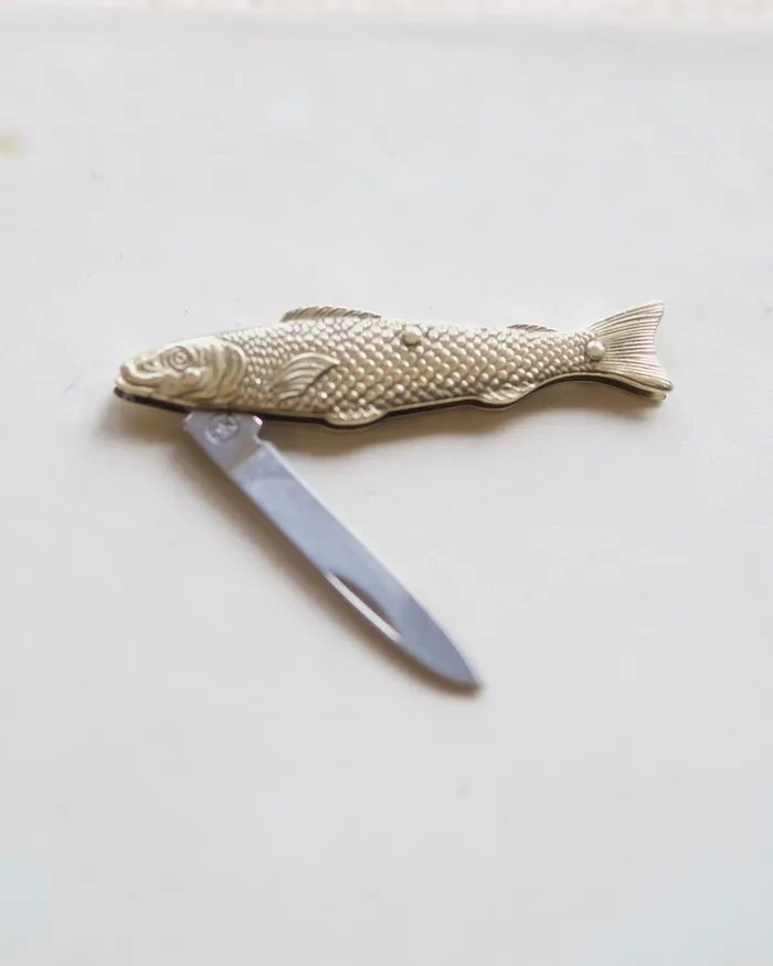 Earrings Fish Pocket Knife Blue Ridge