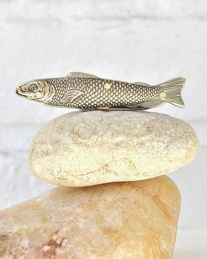 Earrings Fish Pocket Knife Blue Ridge
