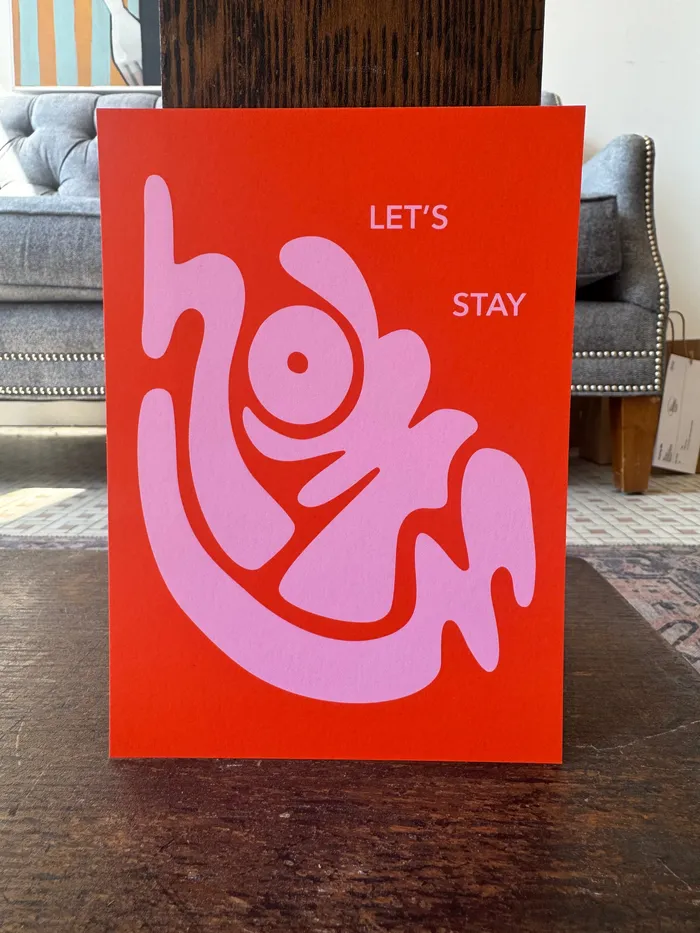 Earrings Fond Printed Goods Consignment Lets Stay Home Print