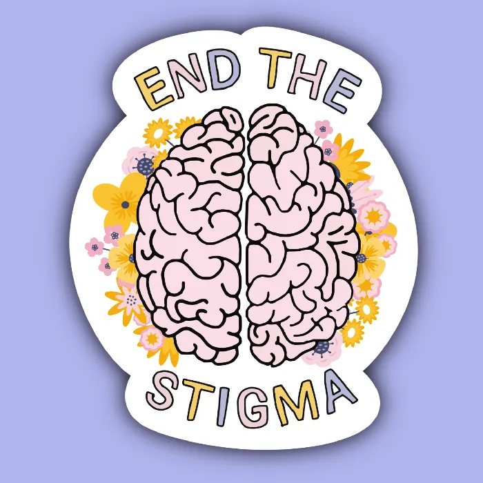 Earrings Indigo Maiden End the Stigma Mental Health Support Sticker