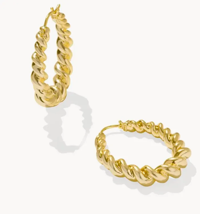 Earrings Kendra ScottHaisley Hoop Earrings in Gold 9608870699 Kendra Scott