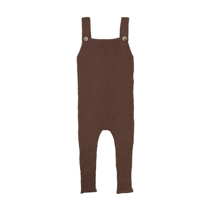 Earrings Lil Legs Lil Legs Knit Boys Overalls Brown