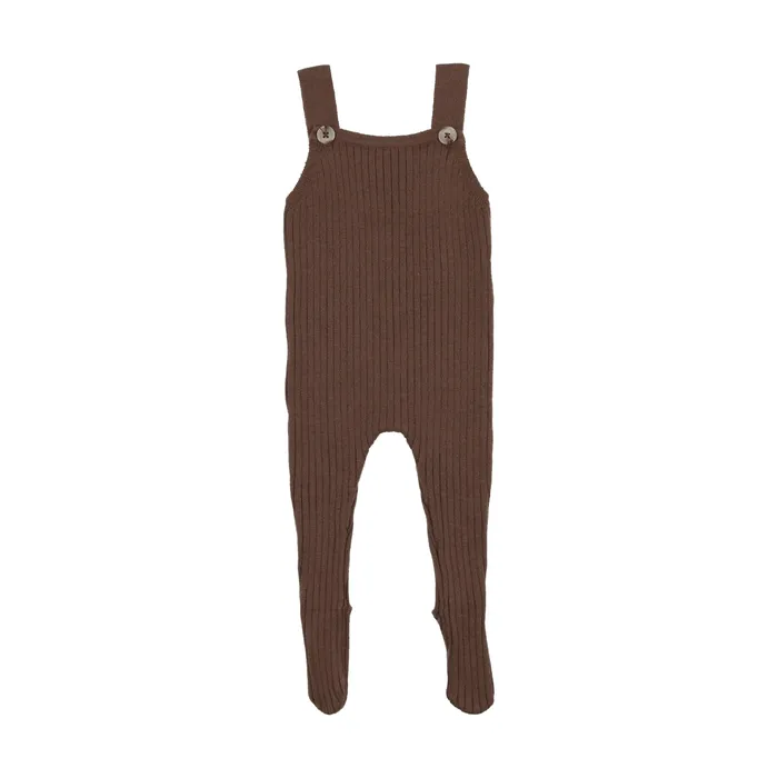 Earrings Lil Legs Lil Legs Knit Boys Overalls Brown