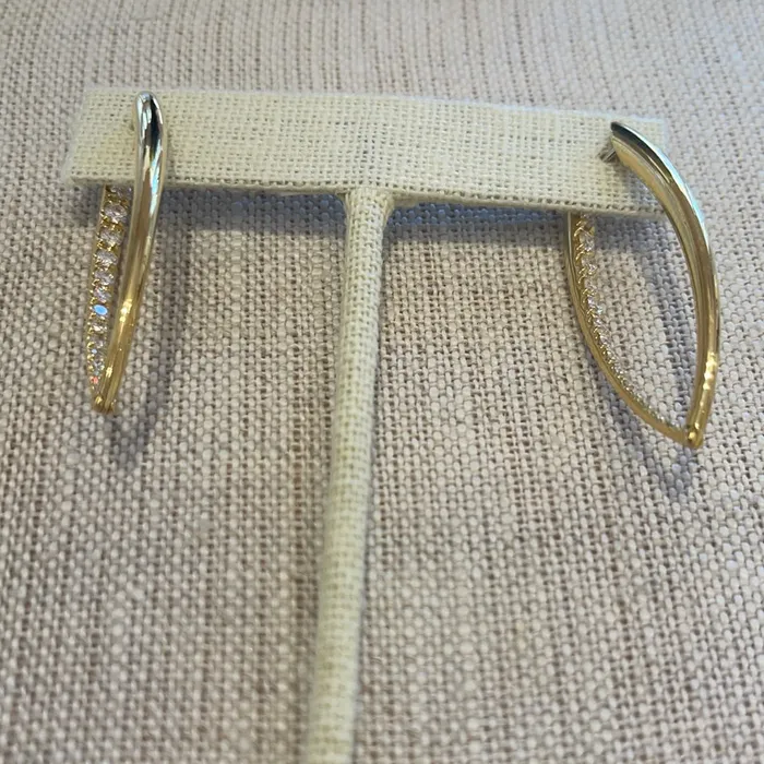Earrings Melissa Kaye Cristina Earring Large 18k yellow gold with diamonds 092 tcw Earrings Melissa Kaye Cristina Earring Large 18k yellow gold with diamonds 092 tcw