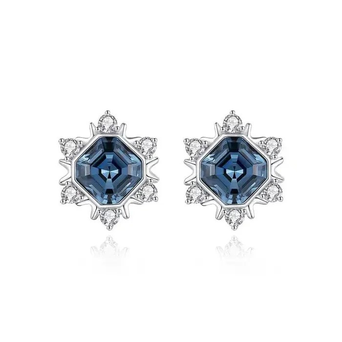 Earrings Mystic Flavia Princess Diana Swarovski Crystal Stud Silver Earrings Earrings Mystic Flavia Princess Diana Swarovski Crystal Stud Silver Earrings