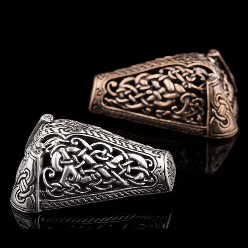 Earrings Northan Viking Silver Animal Head Brooches from Gotland