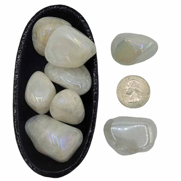 Earrings Pearlized Quartz Tumbled Jensen Rocks