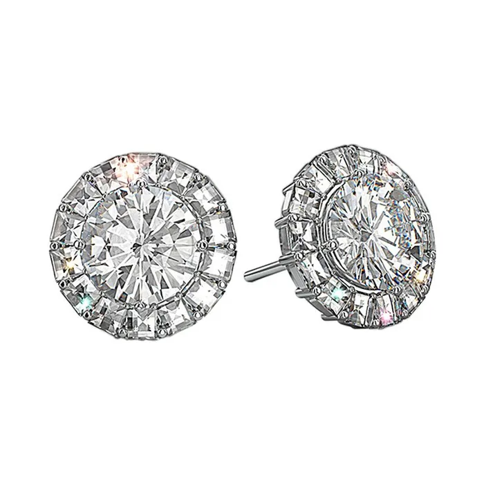 Earrings Round Cut Halo 925 Sterling Silver Stud Earrings Shineofdiamond Earrings Round Cut Halo 925 Sterling Silver Stud Earrings Shineofdiamond