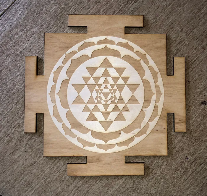 Earrings Sri Yantra 3 Crystal Grid 12 inches Zen and Meow