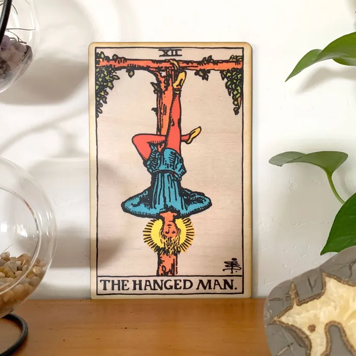Earrings Tarot 12 The Hanged Man Full Color Wood Wall Art Most Amazing