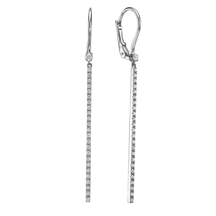 Earrings The Private Room Fine Jewelry Long Diamond Bar Earrings