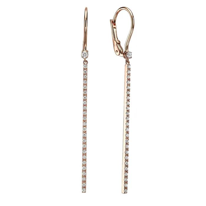 Earrings The Private Room Fine Jewelry Long Diamond Bar Earrings