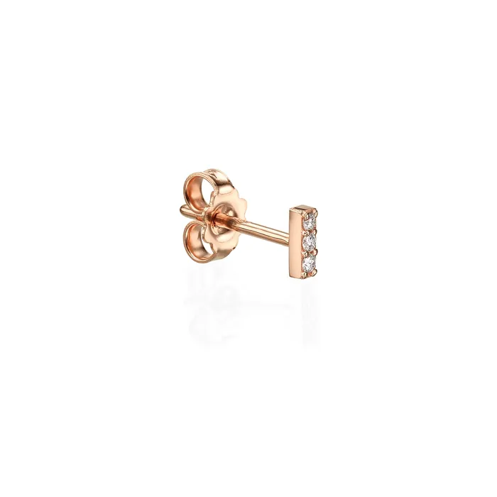 Earrings The Private Room Fine Jewelry Short Diamond Bar Earrings Single