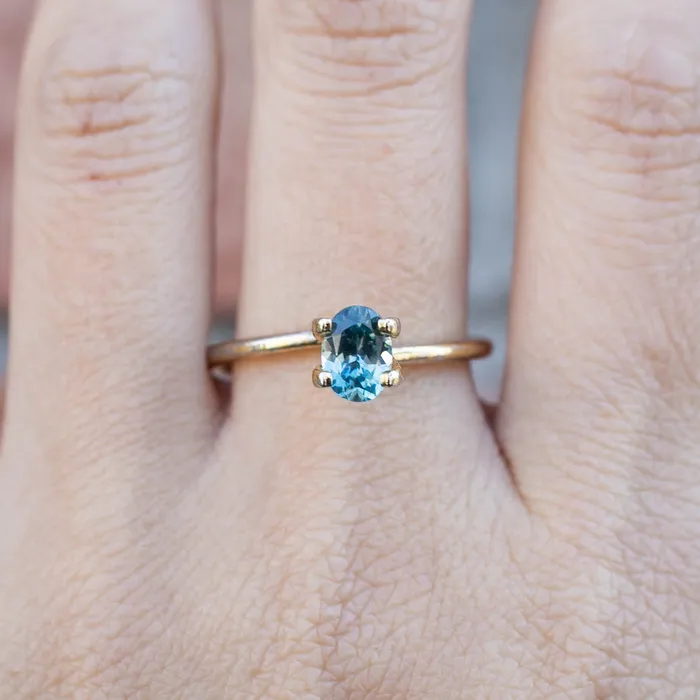 Envero Jewelry 090ct Oval Cut Light Teal Blue Green Montana Sapphire Rings Envero Jewelry 090ct Oval Cut Light Teal Blue Green Montana Sapphire Rings
